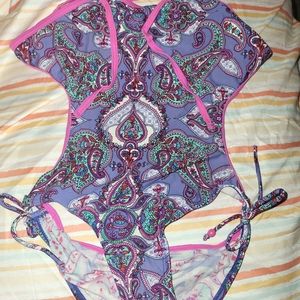 Girls floral  swimsuit